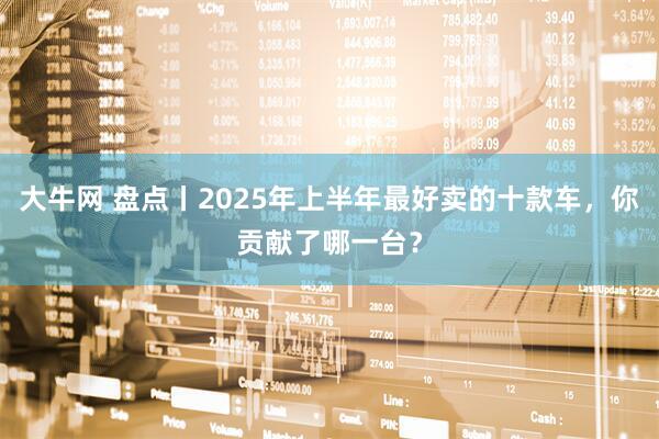 大牛网 盘点丨2025年上半年最好卖的十款车，你贡献了哪一台？